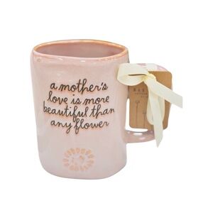 ✨BNWT - Rae Dunn Mother’s Love Ceramic Floral Pink Mug✨